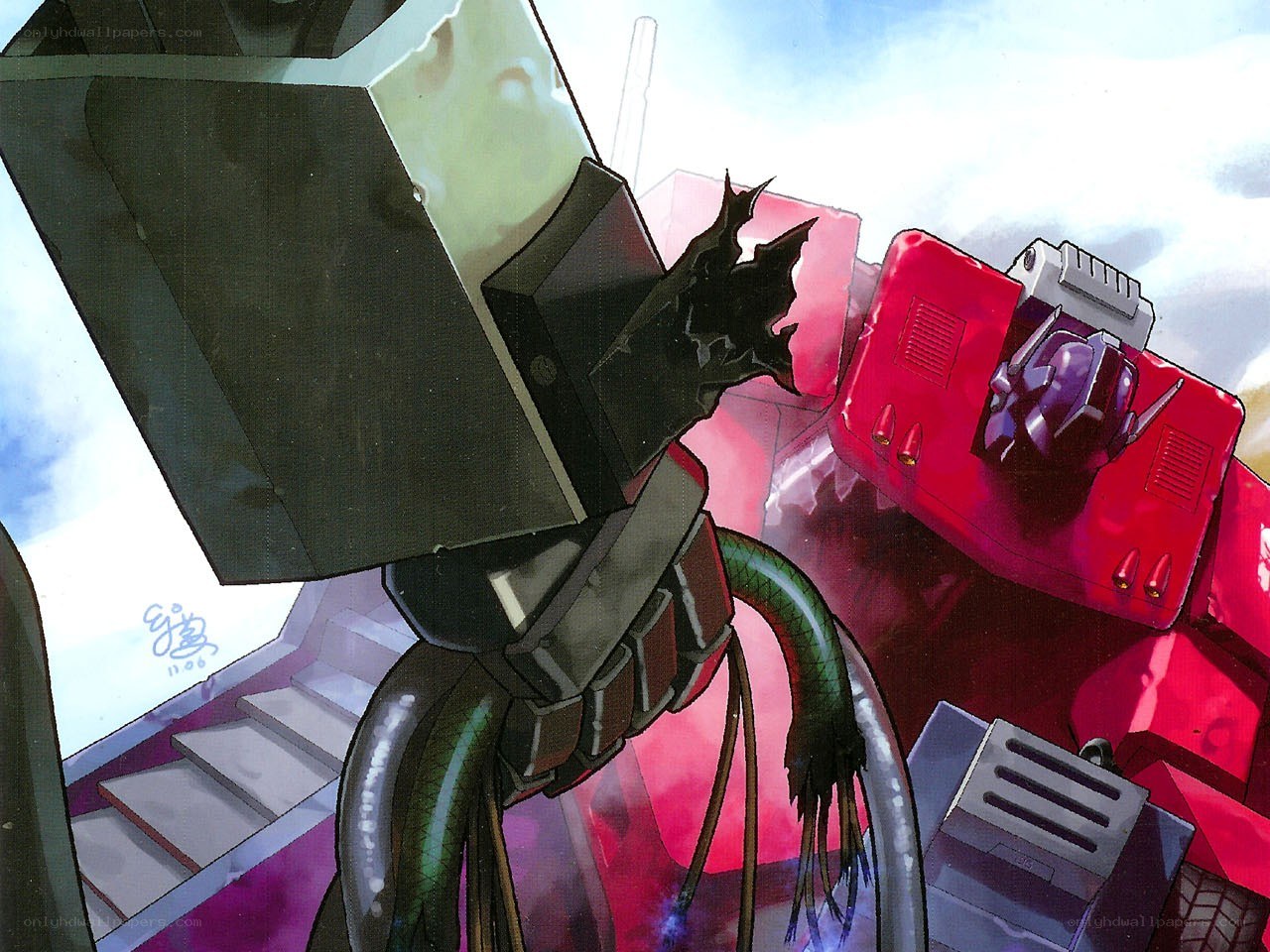 robot battle scene