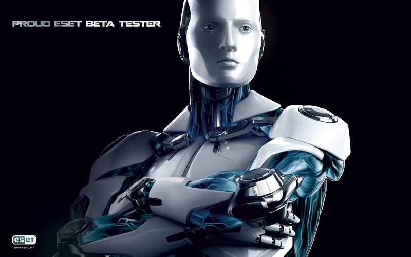robot beta tester artwork