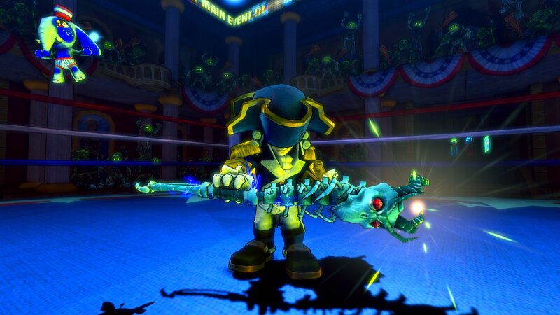 Robot boxer in ring