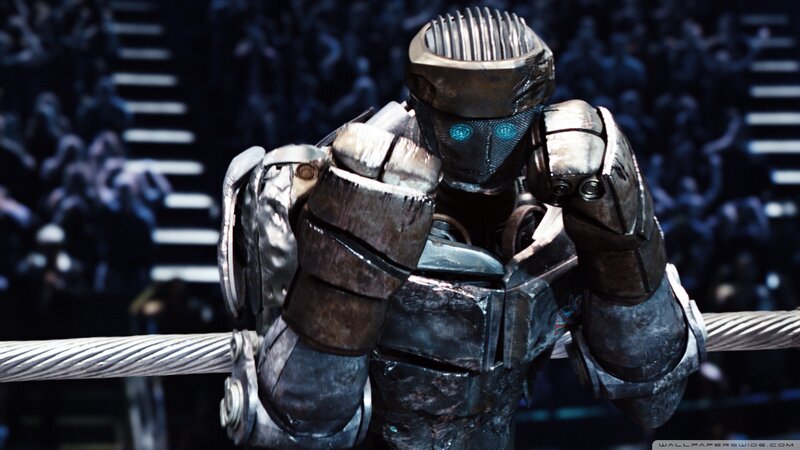 Robot Boxer in Ring — Black