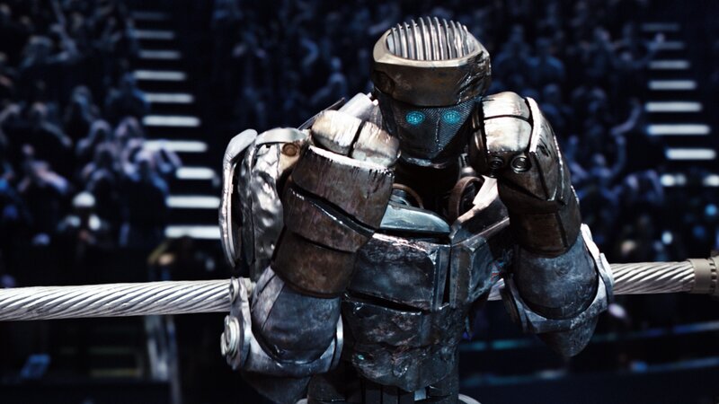 Robot Boxer in Ring — Gray