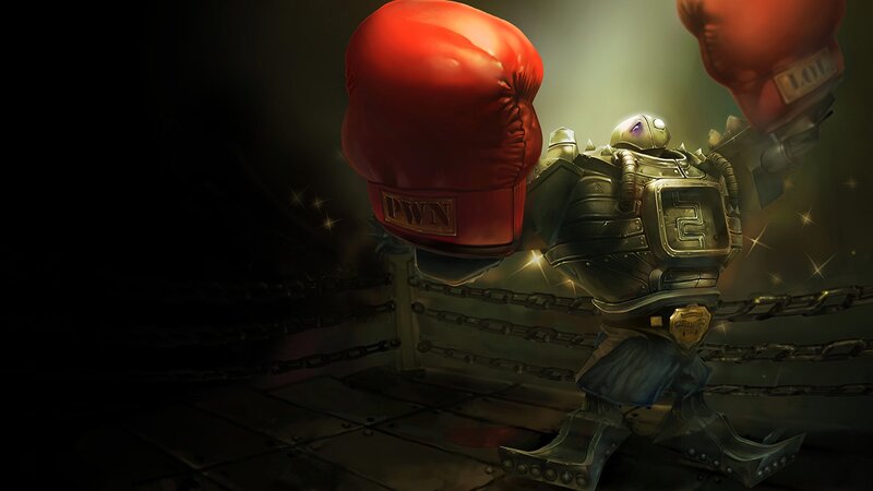 Robot Boxer in Ring — Red