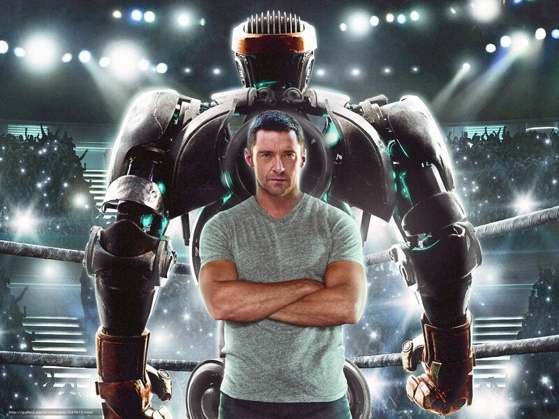 robot boxing movie poster
