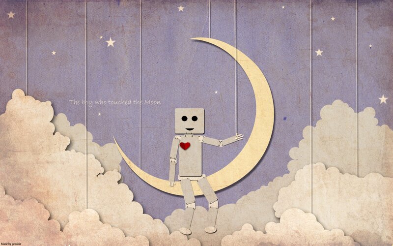 Robot Boy on Moon