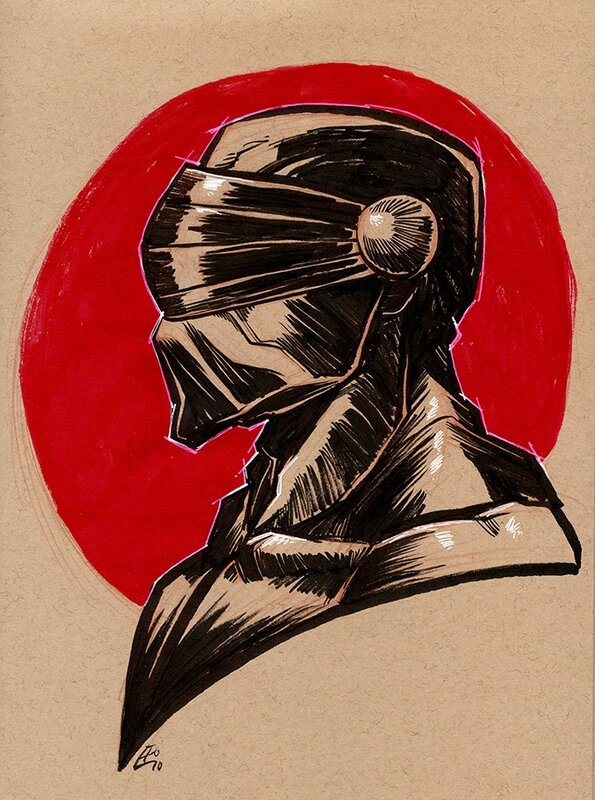 robot bust portrait
