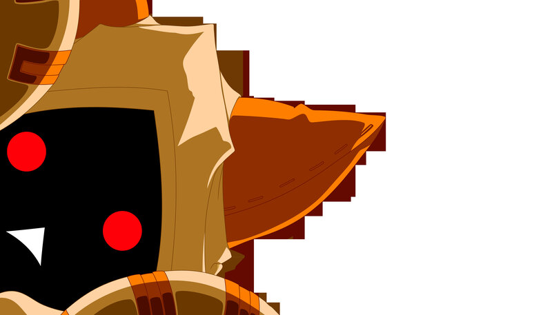 Robot Character Face — Black, Neutral