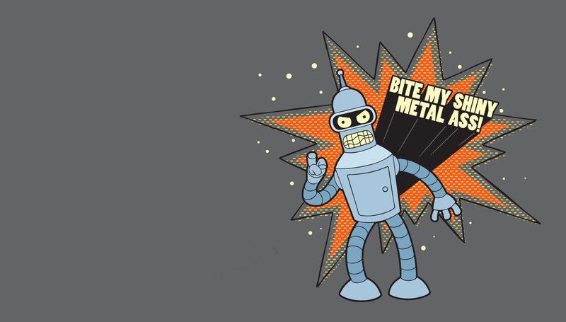 Robot Character — Gray, Bold, Humorous