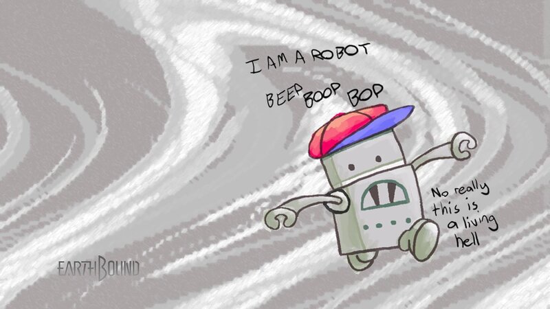 robot character in motion
