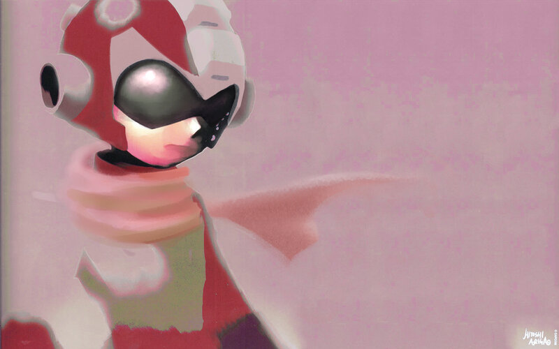 Robot Character in Scarf