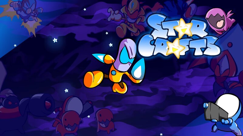 Robot Character in Space — Purple
