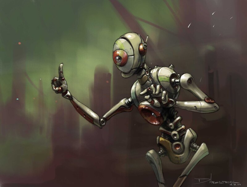 Robot Character Pointing