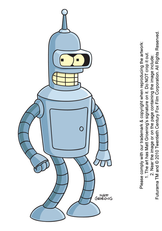 Robot Character Standing — Blue