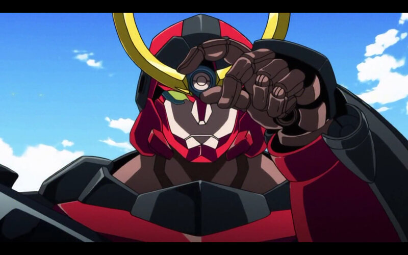 robot character with hand to face