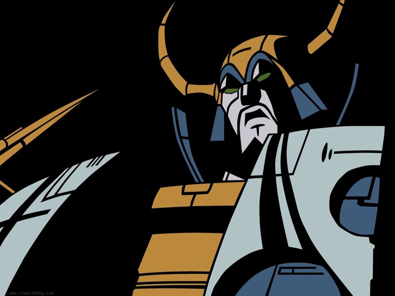 robot character with horns