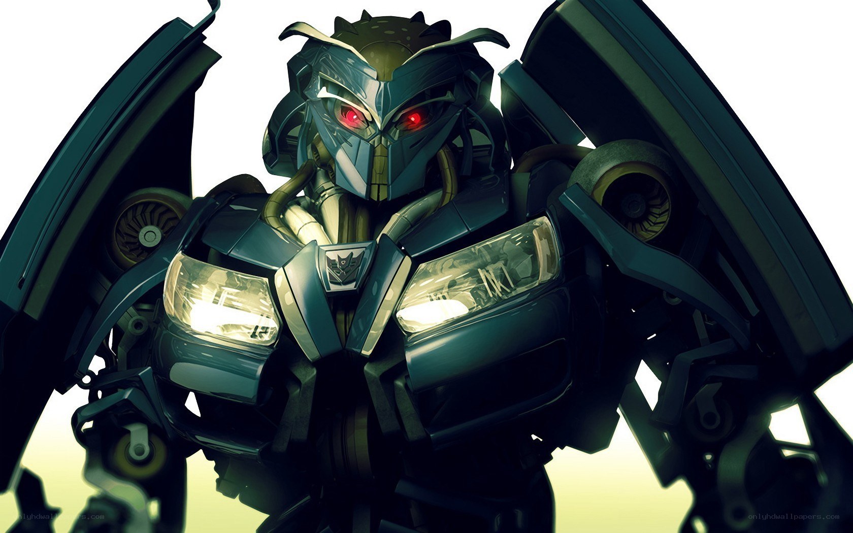 robot character with red eyes