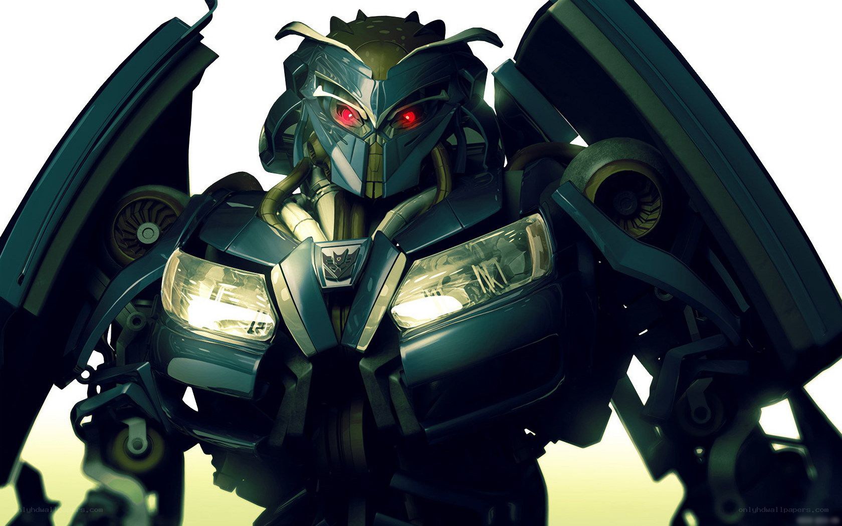 robot character with red eyes