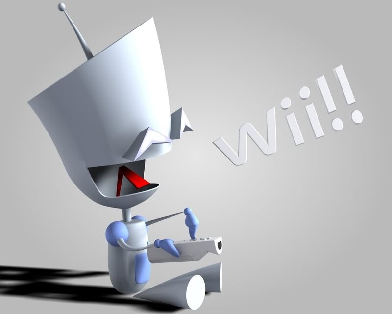 robot character with wii text