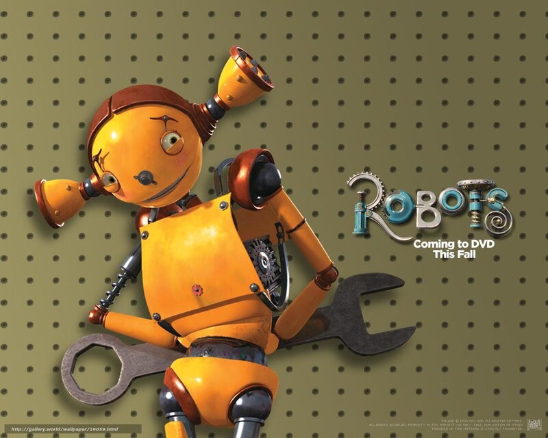 Robot character with wrench
