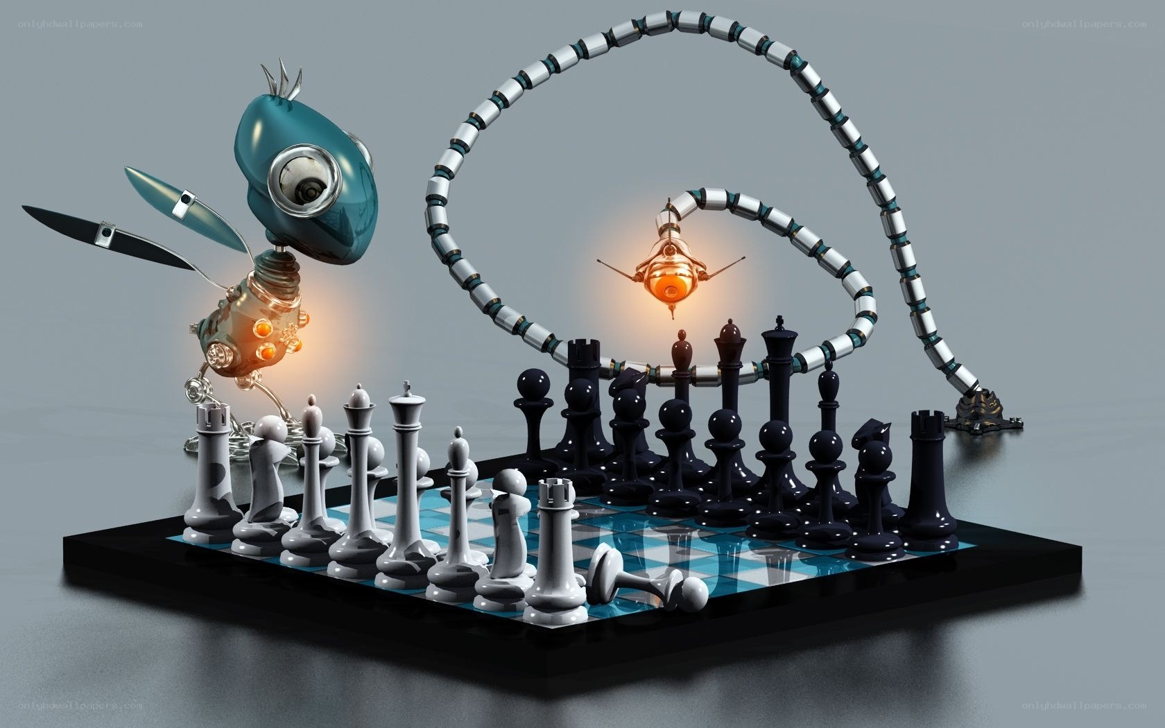 Robot chess battle