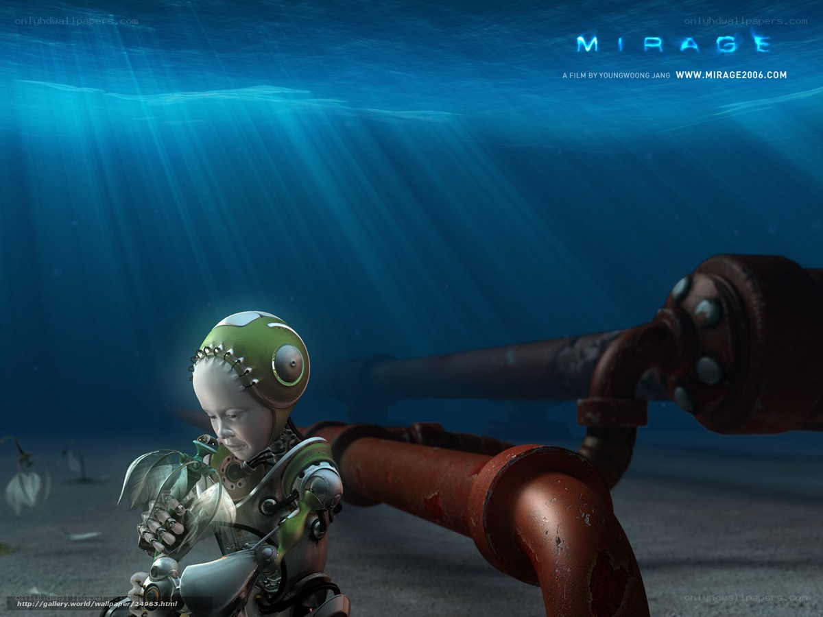 robot child underwater