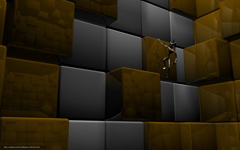 Robot Climbing Cubes — Yellow