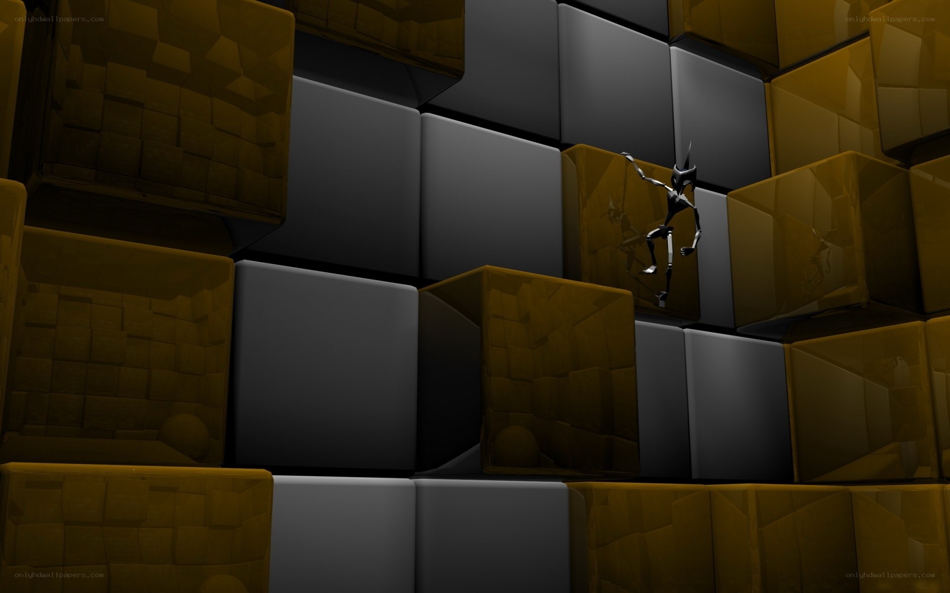 robot climbing cubes