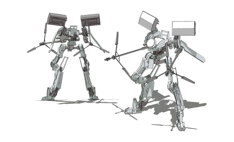robot concept art sketches