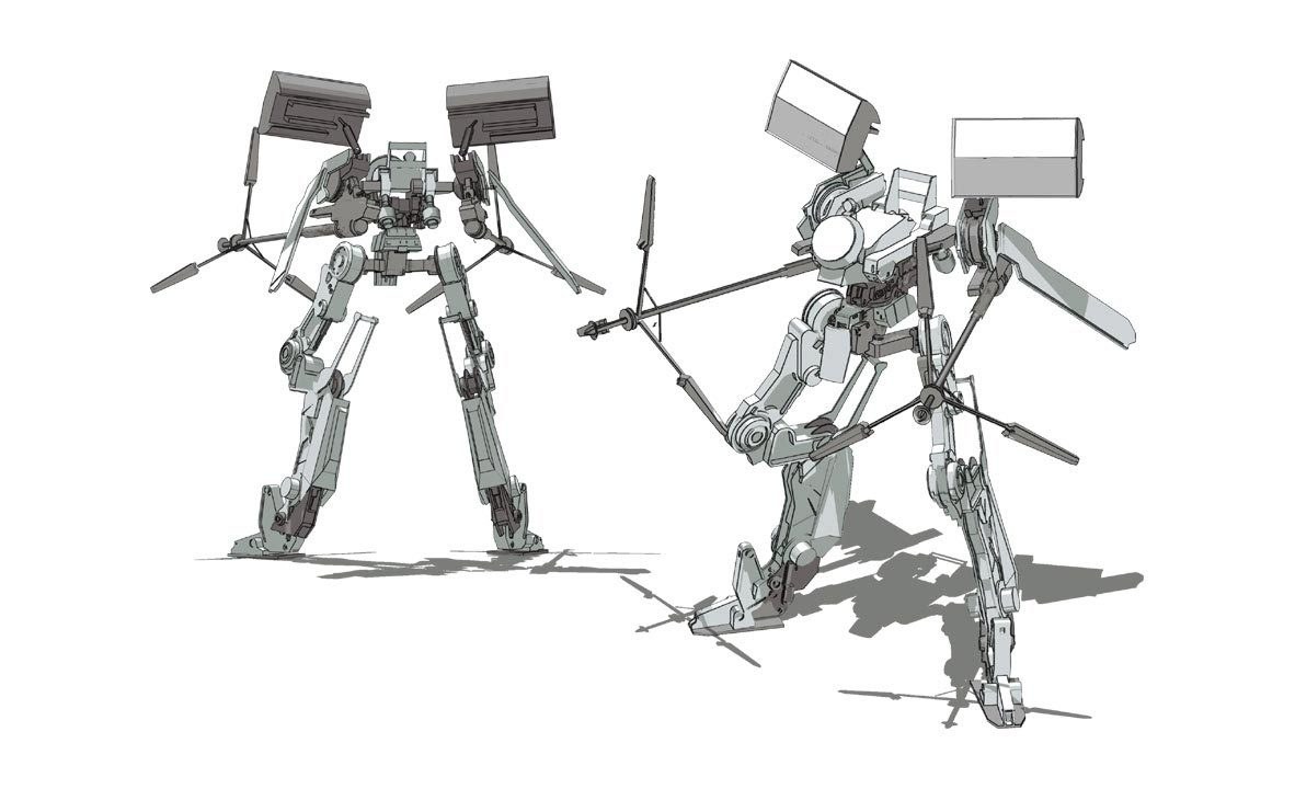 robot concept art sketches