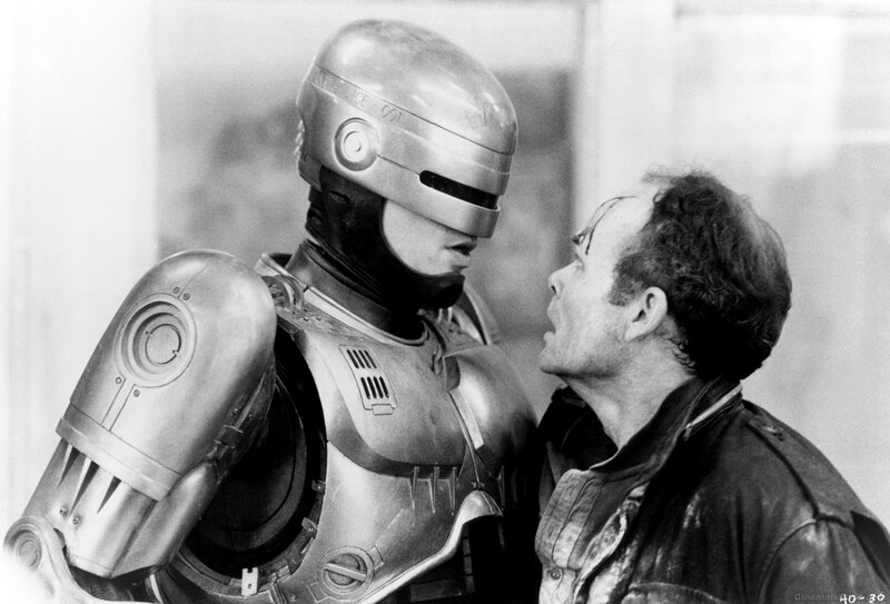 Robot Confronting Man