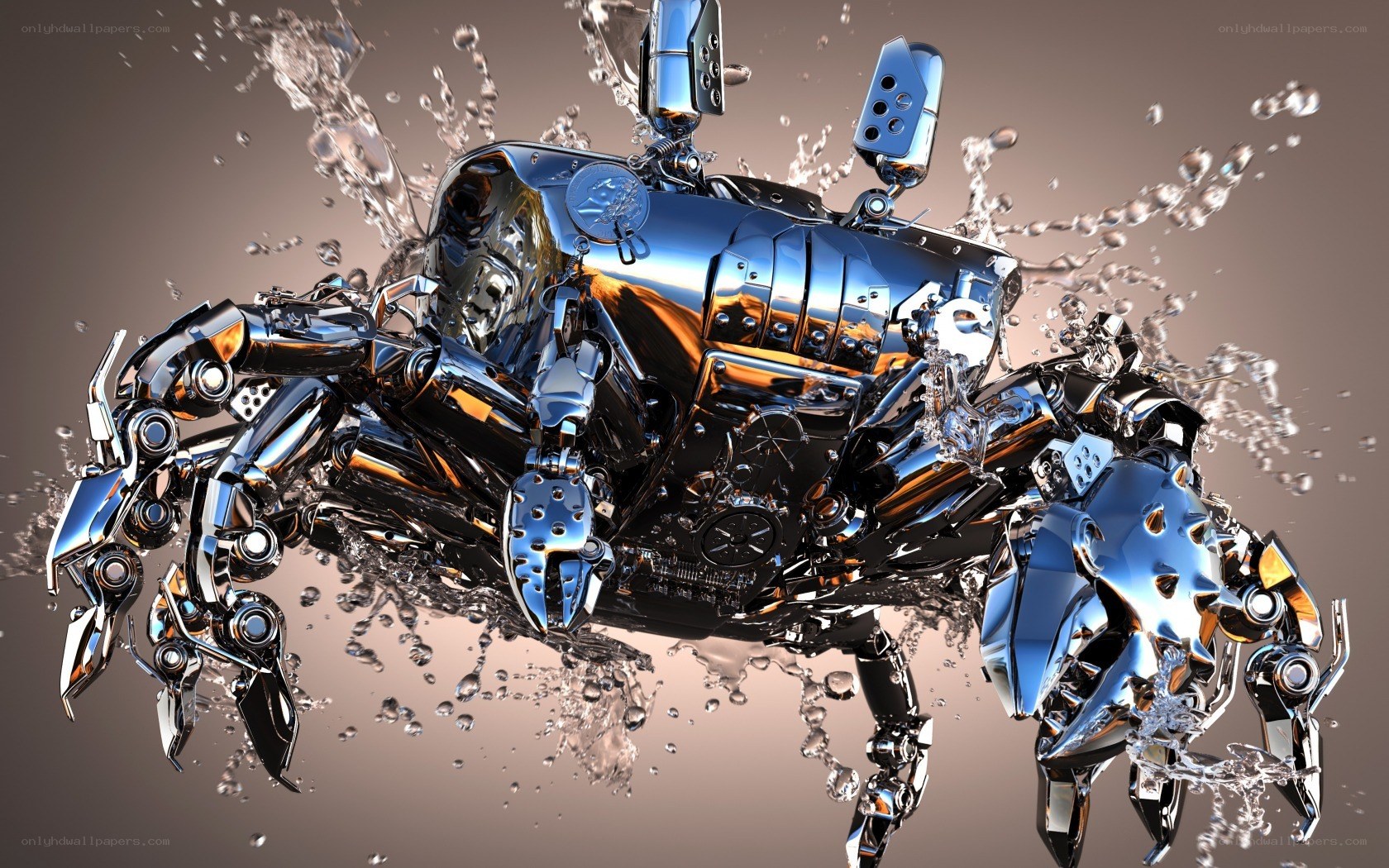 robot crab in water