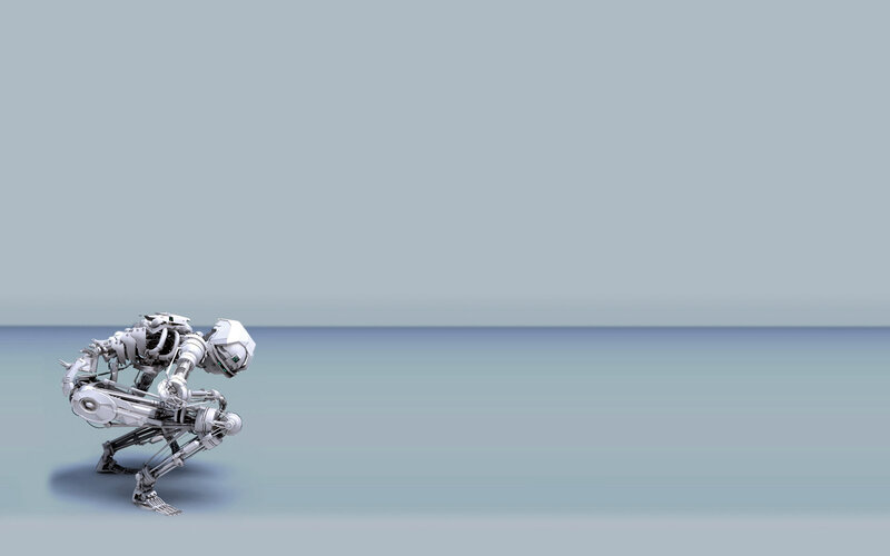 Robot Crouching on Ground
