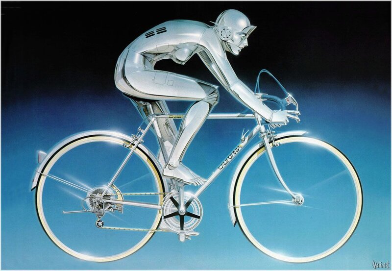 Robot Cyclist on Bicycle