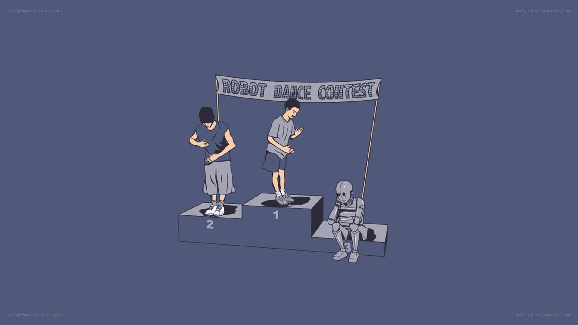 Robot Dance Contest Podium