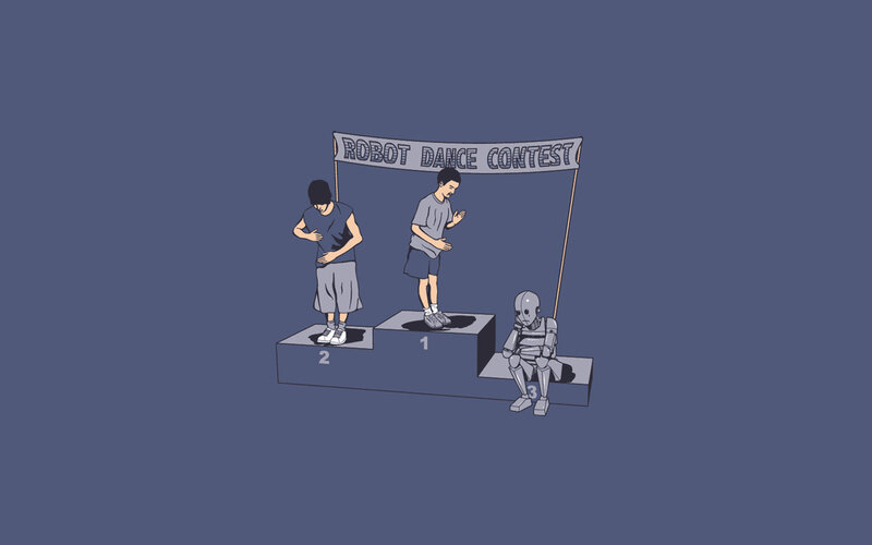 Robot Dance Contest Podium