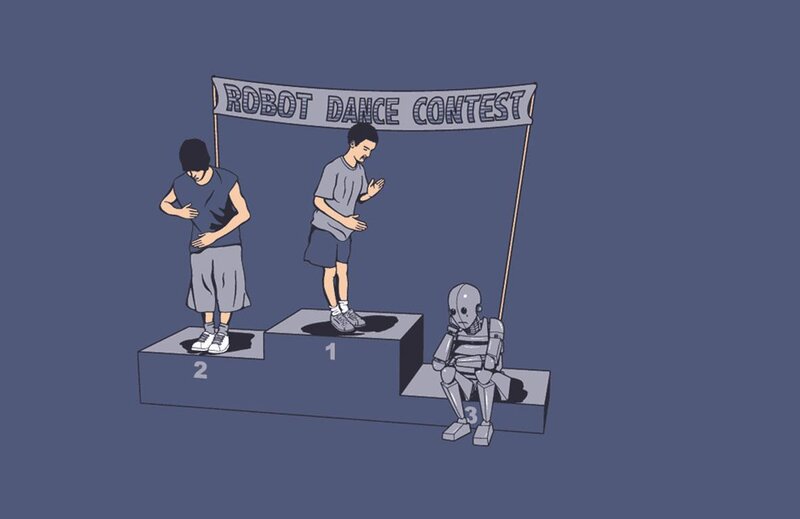 Robot dance contest winners