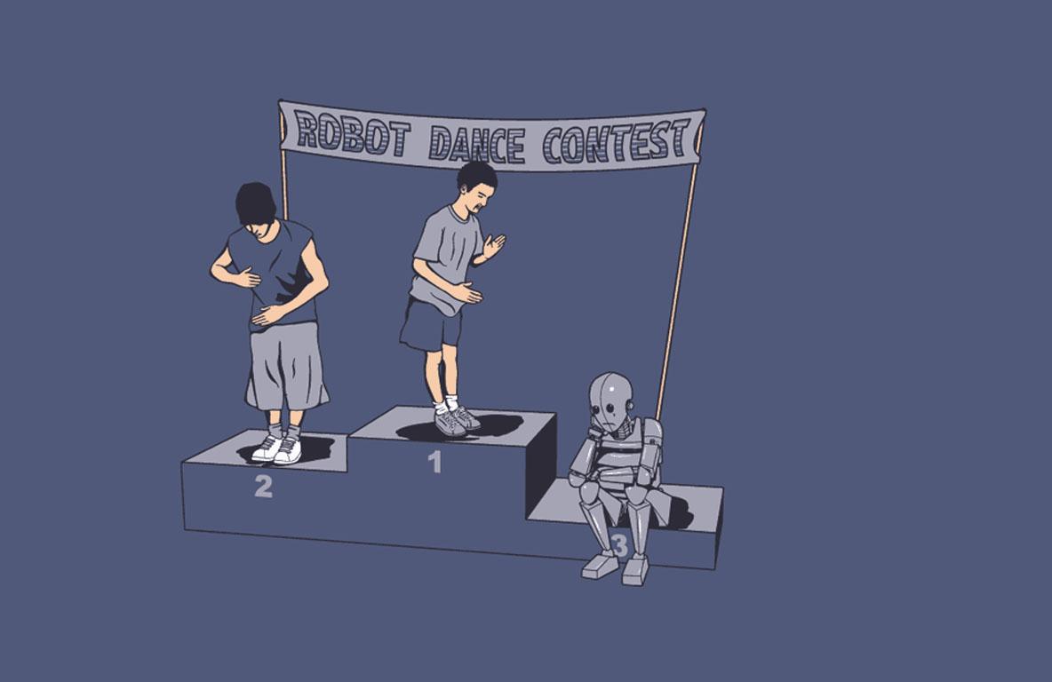 Robot dance contest winners