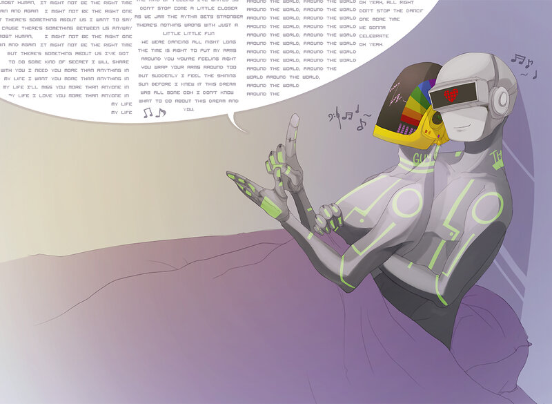 robot dancing with lyrics