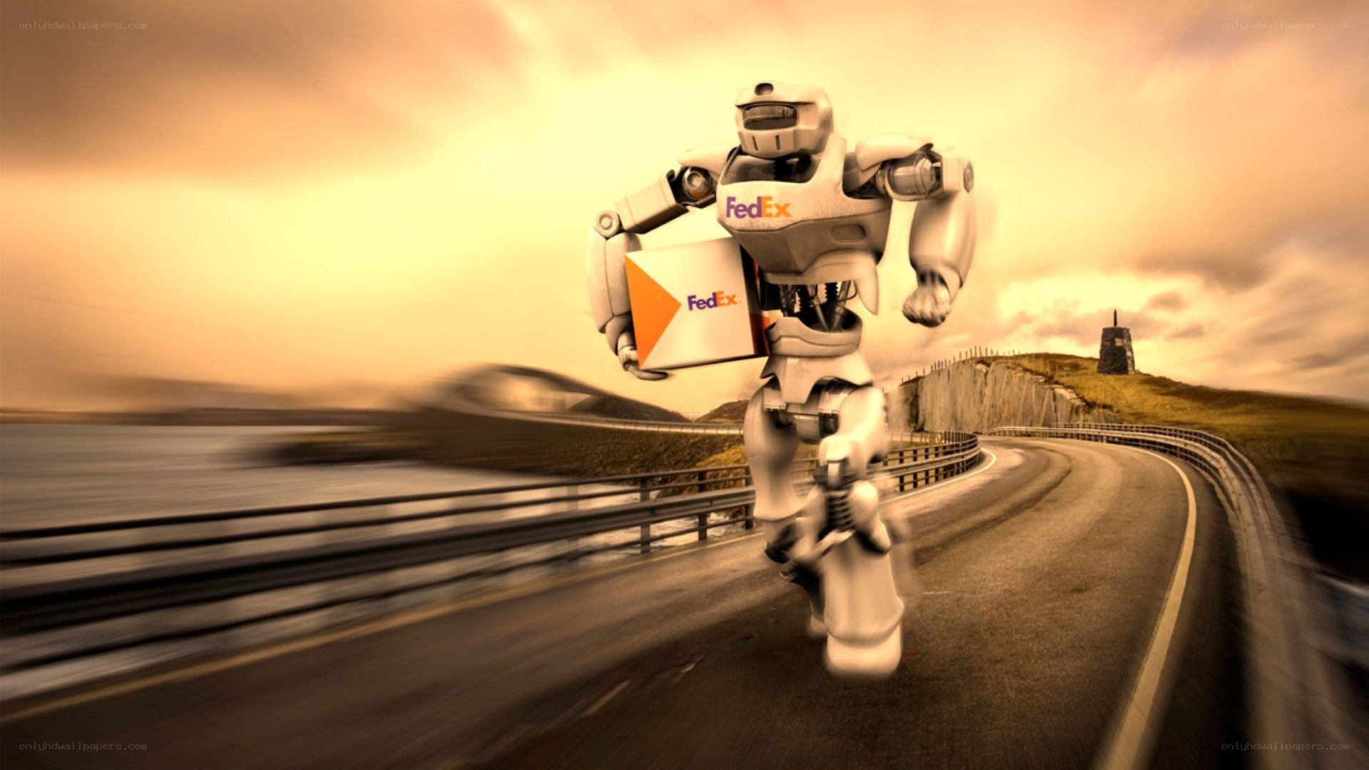 robot delivering package