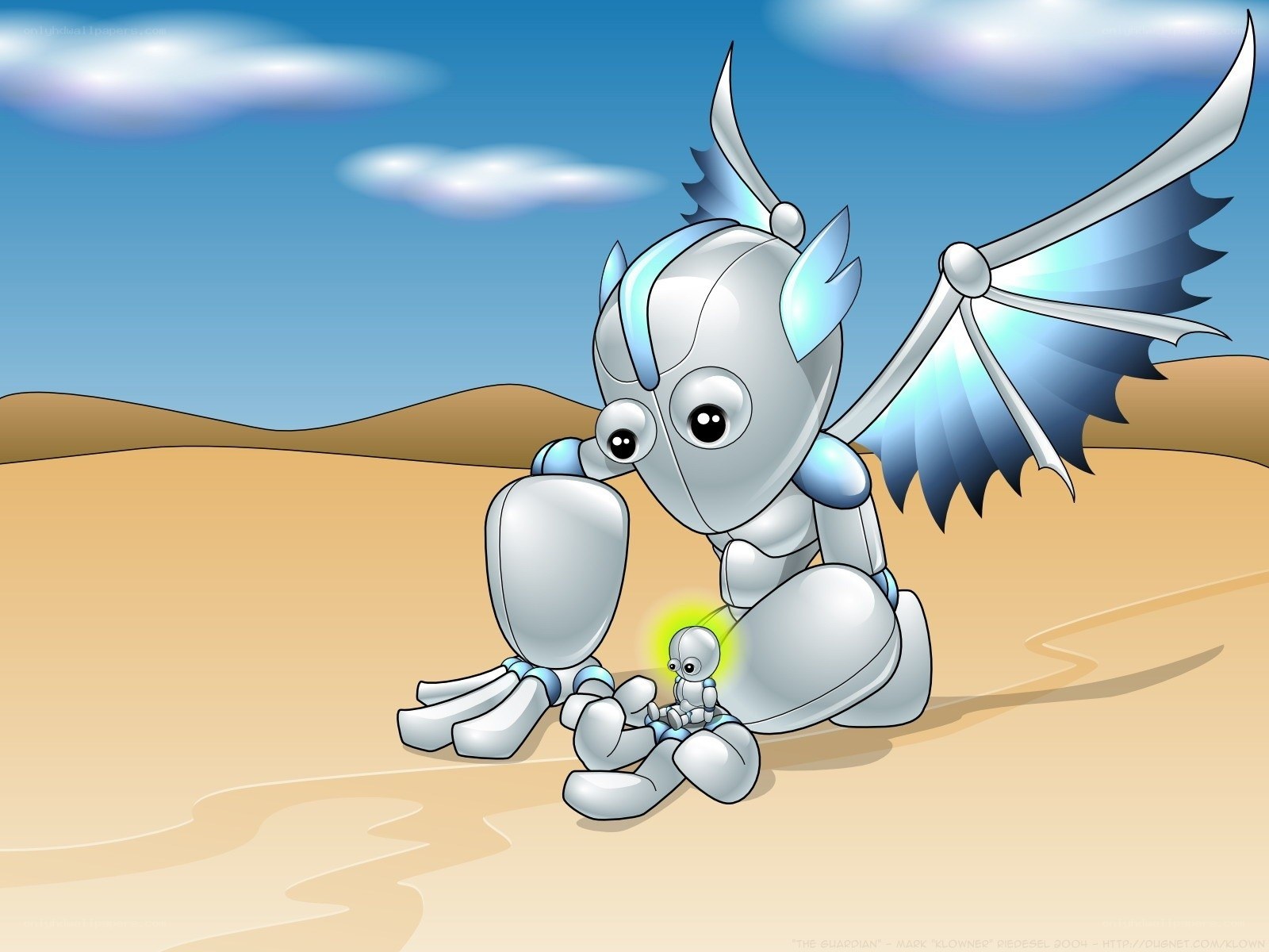Robot dragon in the desert
