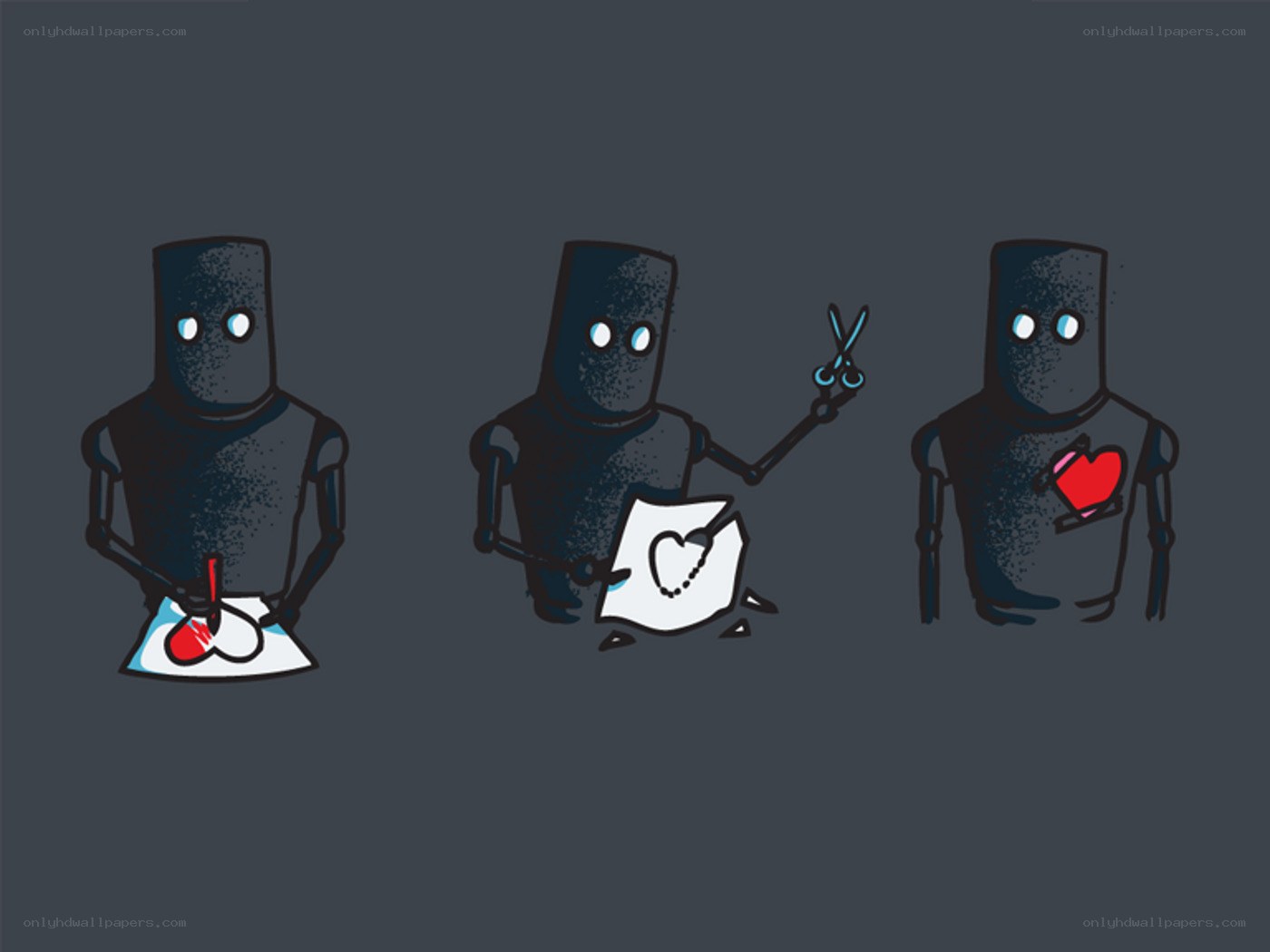 robot drawing heart