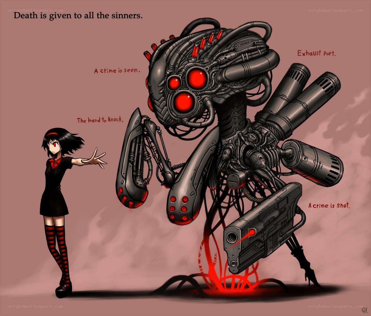 robot executioner with girl