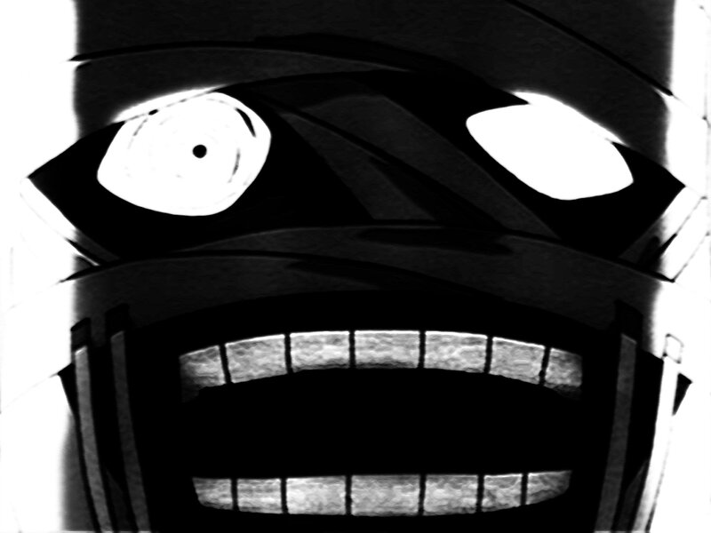 robot face with glowing eyes