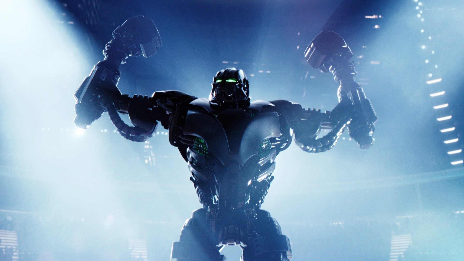 robot fighter in arena