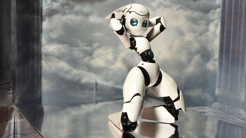 robot figurine in dynamic pose