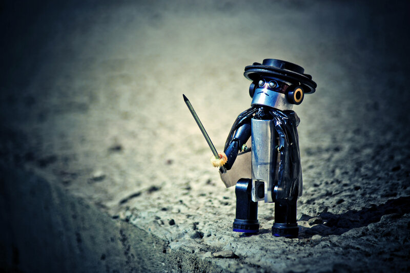 Robot Figurine with Sword