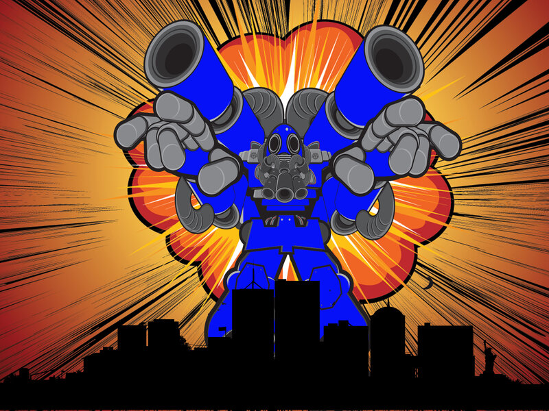 robot firing cannons