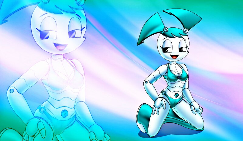 Robot Girl Character — Blue, Playful