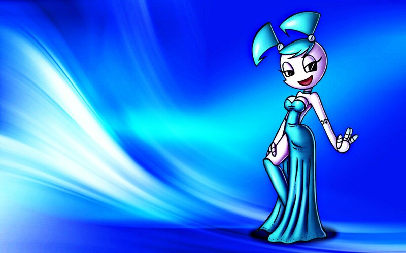 Robot Girl in Blue Dress