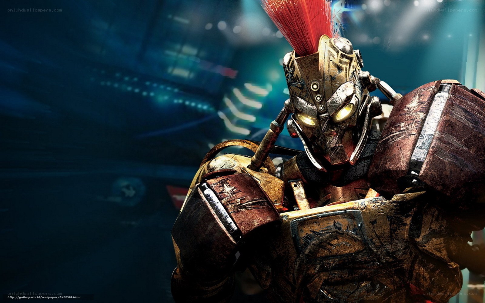 robot gladiator in arena