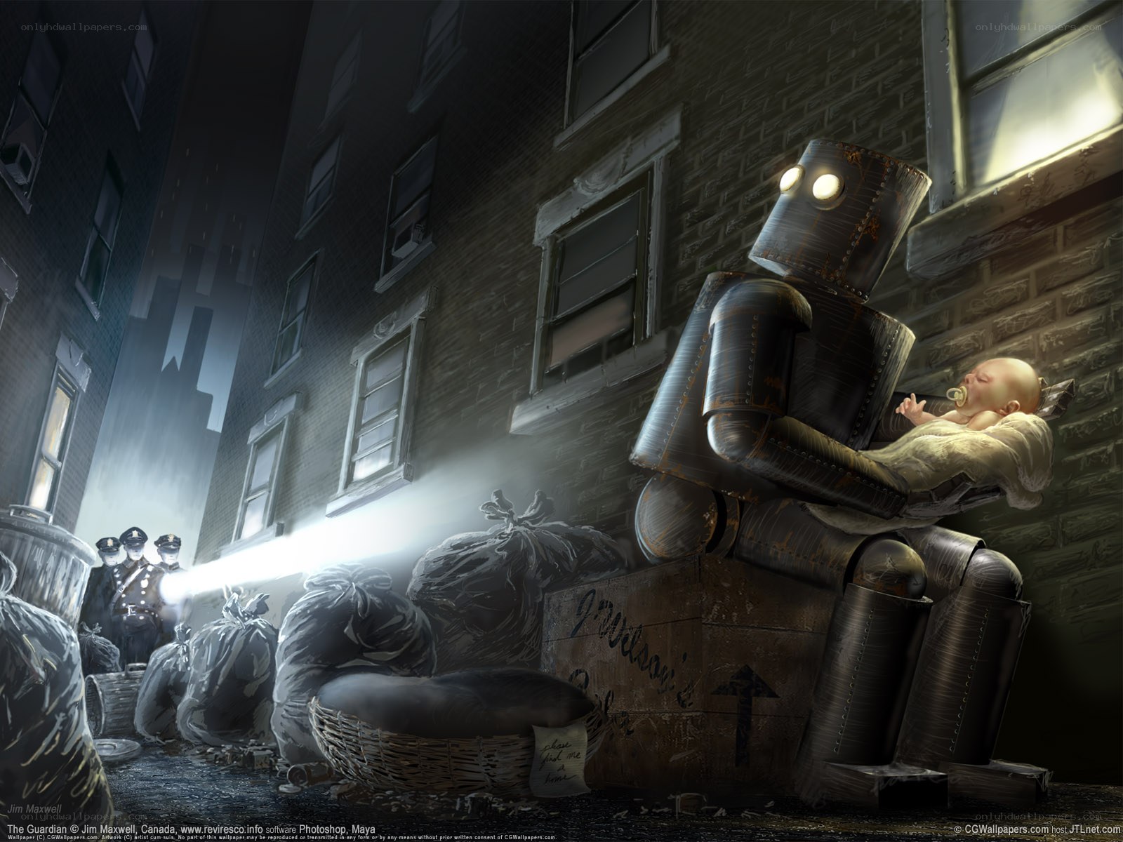 Robot Guardian with Baby